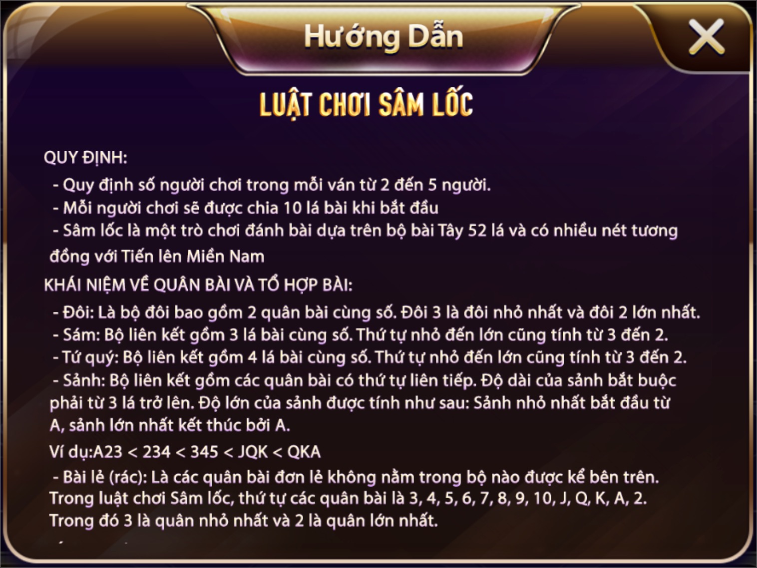 Cách chơi sâm lốc trên sunwin